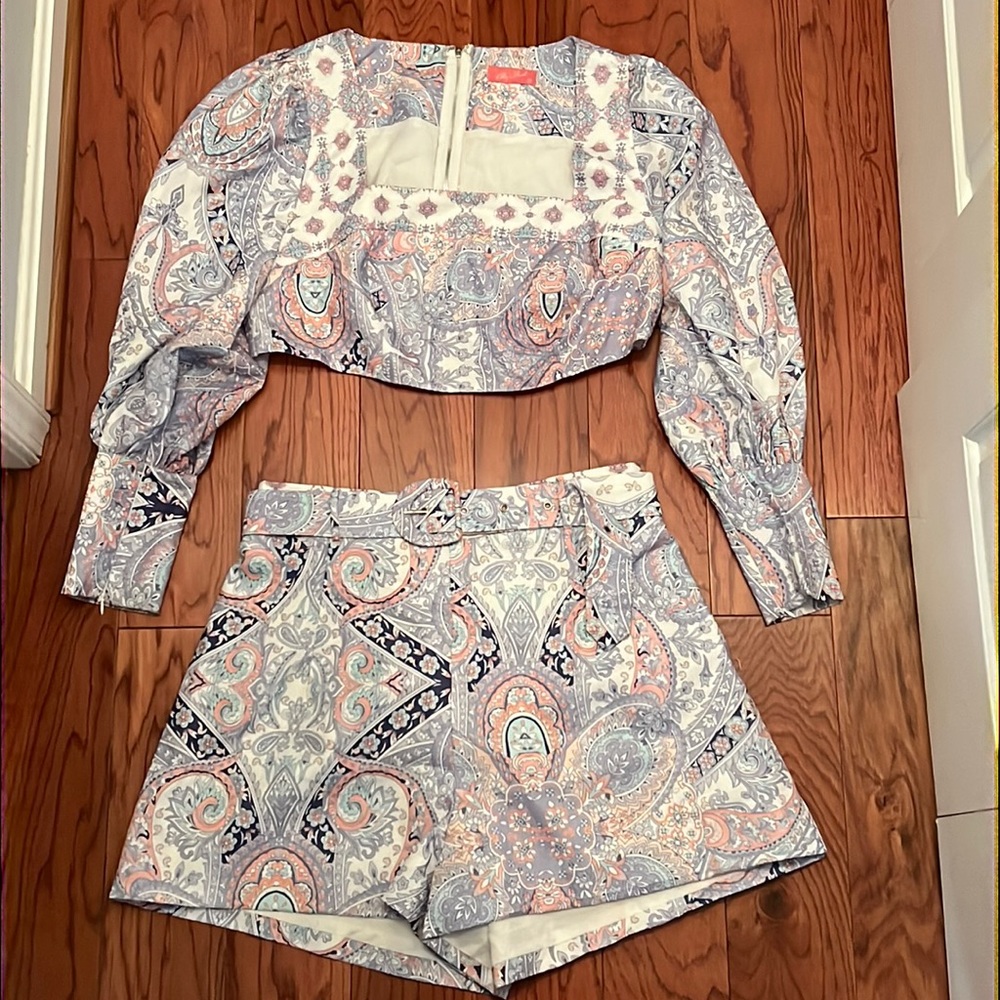 Lavender Paisley Short Set